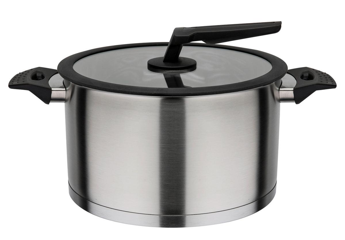 Set Posod Apart, 4-Delni - barve nerjavečega jekla/prozorno, Basics, kovina/steklo - GSW