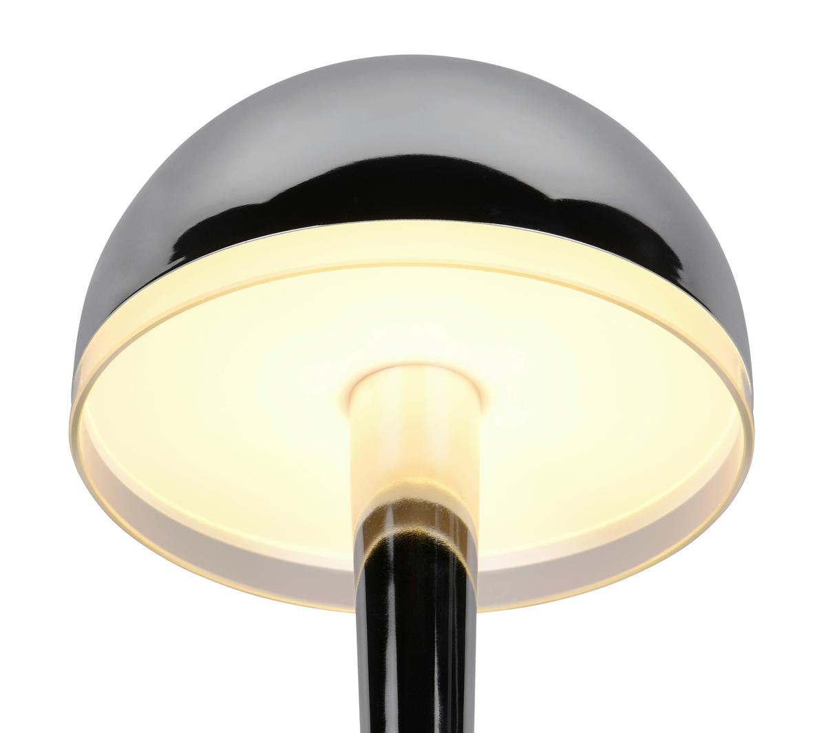 LED-Stehleuchte Mendorez Chromfarben max. 2,5 Watt - Chromfarben/Transparent, Basics, Kunststoff/Metall (22/22/130,5cm)