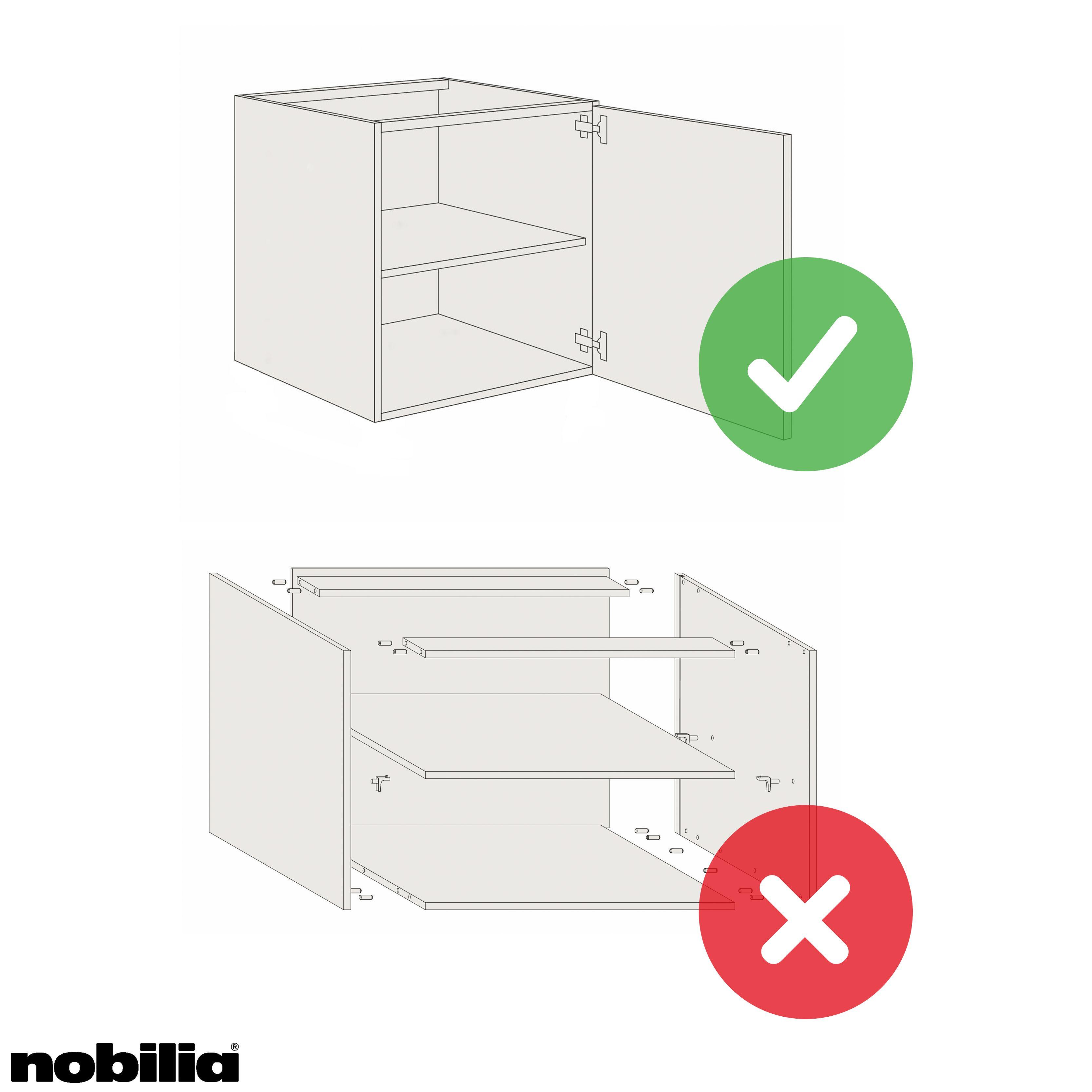 Küchenblock Easytouch High m. Geräten Dunkelgrün - Dunkelgrün/Eichefarben, MODERN, Holzwerkstoff/Metall (330cm) - Nobilia
