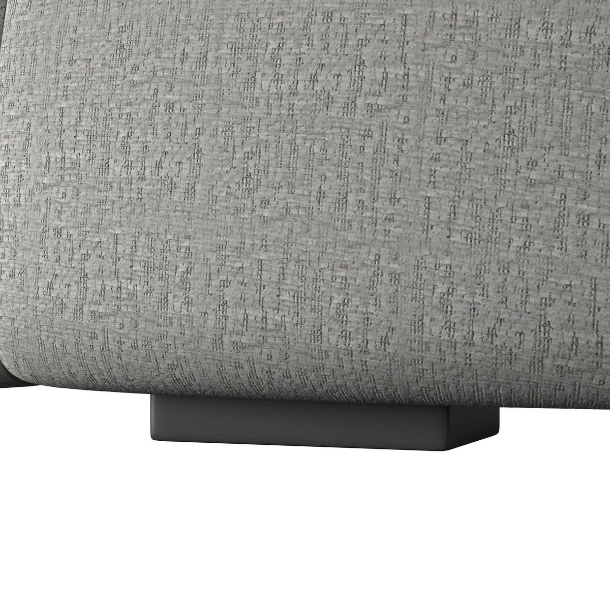 Polsterbett Marija ca. 180x200 cm Hellgrau - Edelstahlfarben/Hellgrau, MODERN, Holz/Textil (180/200cm) - Bessagi Home