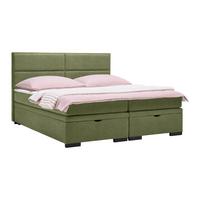 Boxspring Krevet Ethan - zelena/crna, Moderno, tekstil/plastika (160/200cm) - Premium Living