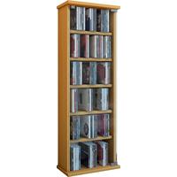 CD-Regal Vetro in Buchefarbe, B: 31 cm - Buchefarben, KONVENTIONELL, Glas/Holzwerkstoff (31/91,5/18cm) - MID.YOU