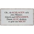 Dekoschild Emma, ca. 40x20cm - Weiß, MODERN, Metall (40/20cm)