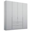 Dulap cu uși rotative ALABAMA - gri deschis, Modern, material pe bază de lemn (181/229/54cm)