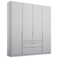 Dulap cu uși rotative ALABAMA - gri deschis, Modern, material pe bază de lemn (181/229/54cm)