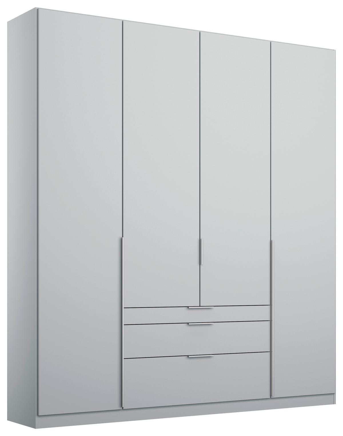 Dulap cu uși rotative ALABAMA - gri deschis, Modern, material pe bază de lemn (181/229/54cm)