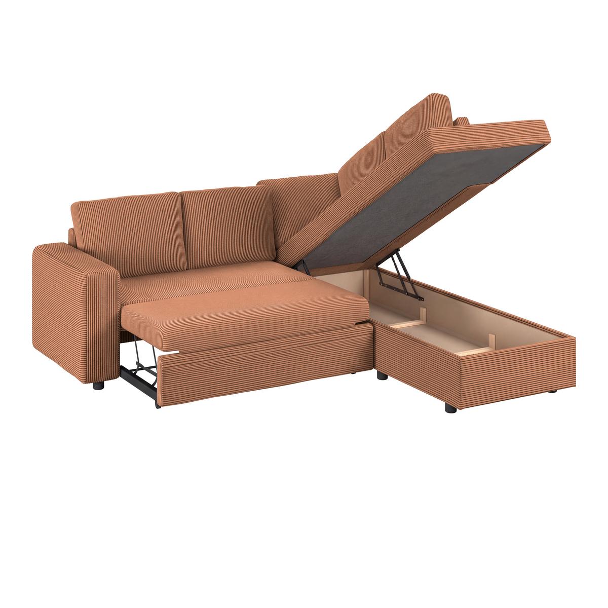 Kutna Garnitura Toulouse - crna/terakota, Trend, drvni materijal/drvo (224/206cm)