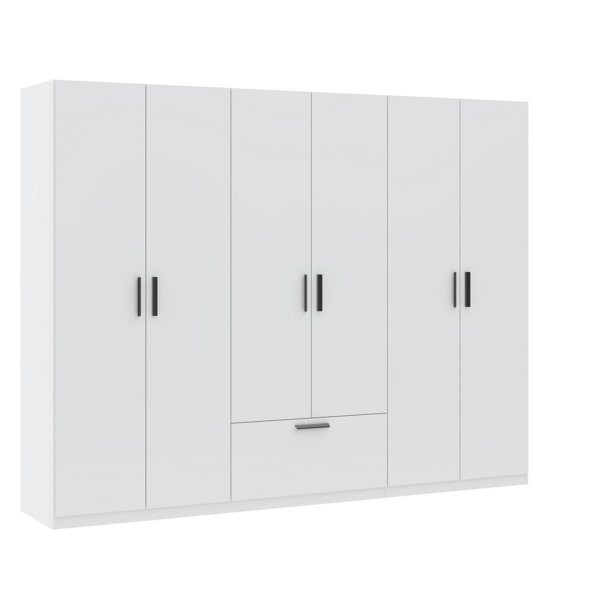 Omara S Klasičnimi Vrati Milos, Bela - črna/bela, Moderno, umetna masa/leseni material (270/210/54cm) - Mömax
