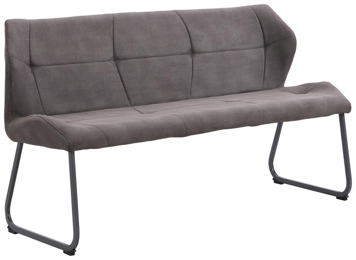 Klop Rimini, Siva - siva, Moderno, kovina/tekstil (160/86/63cm) - Modern Living