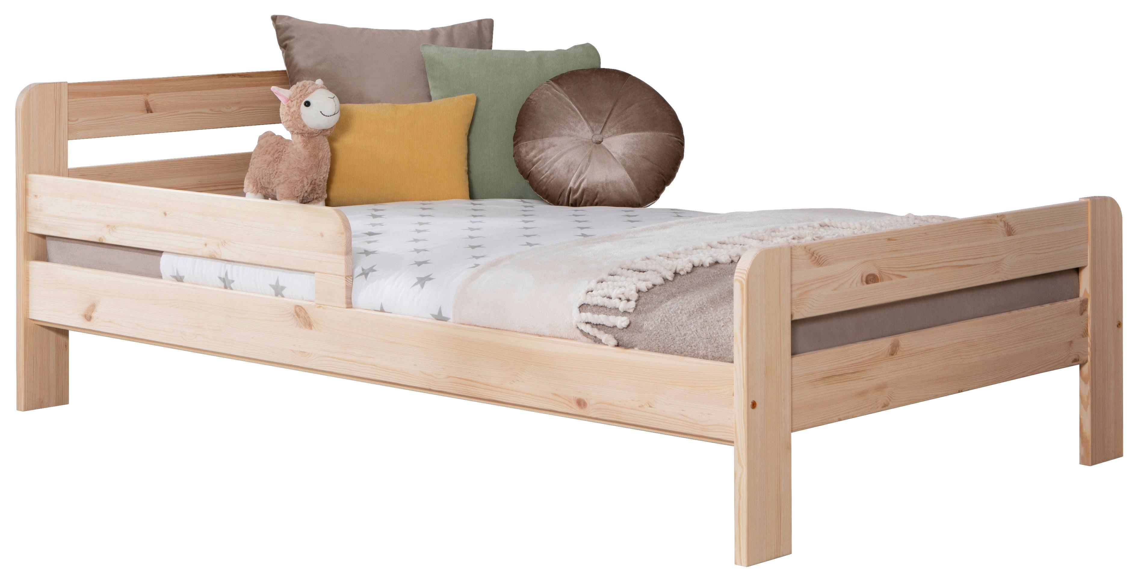 Bett Bennet mit Matratze ca. 120x200 cm Kiefer Natur - Naturfarben, MODERN, Holz/Textil (120/200cm) - MID.YOU