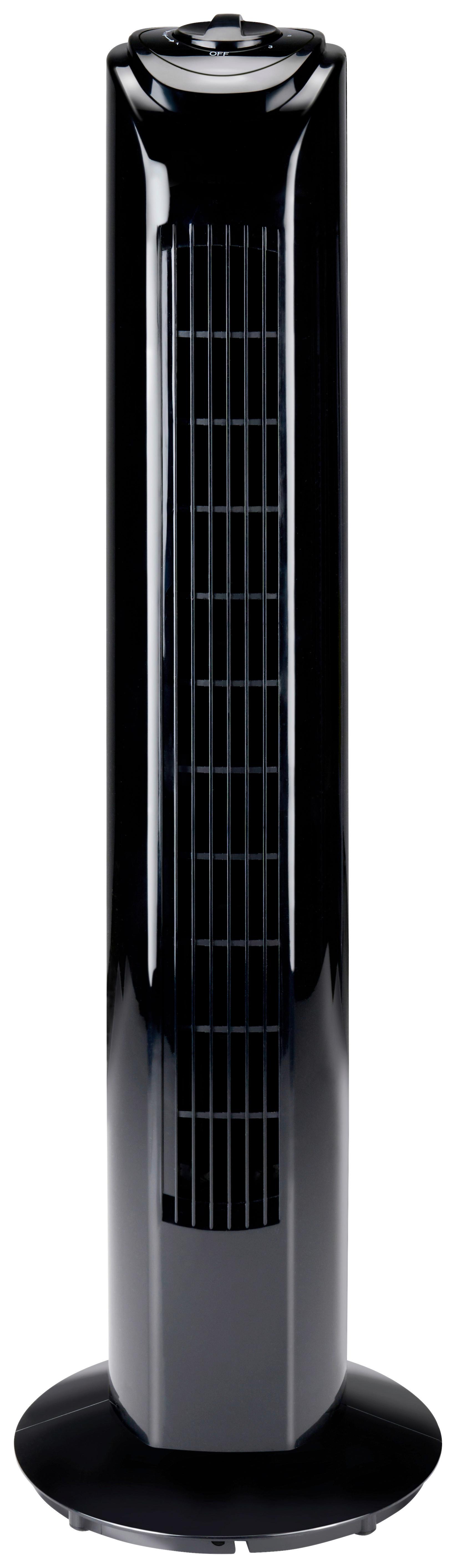 Turmventilator Fan Tower Schwarz max. 45 Watt - Schwarz, MODERN, Kunststoff (22/22/81cm)