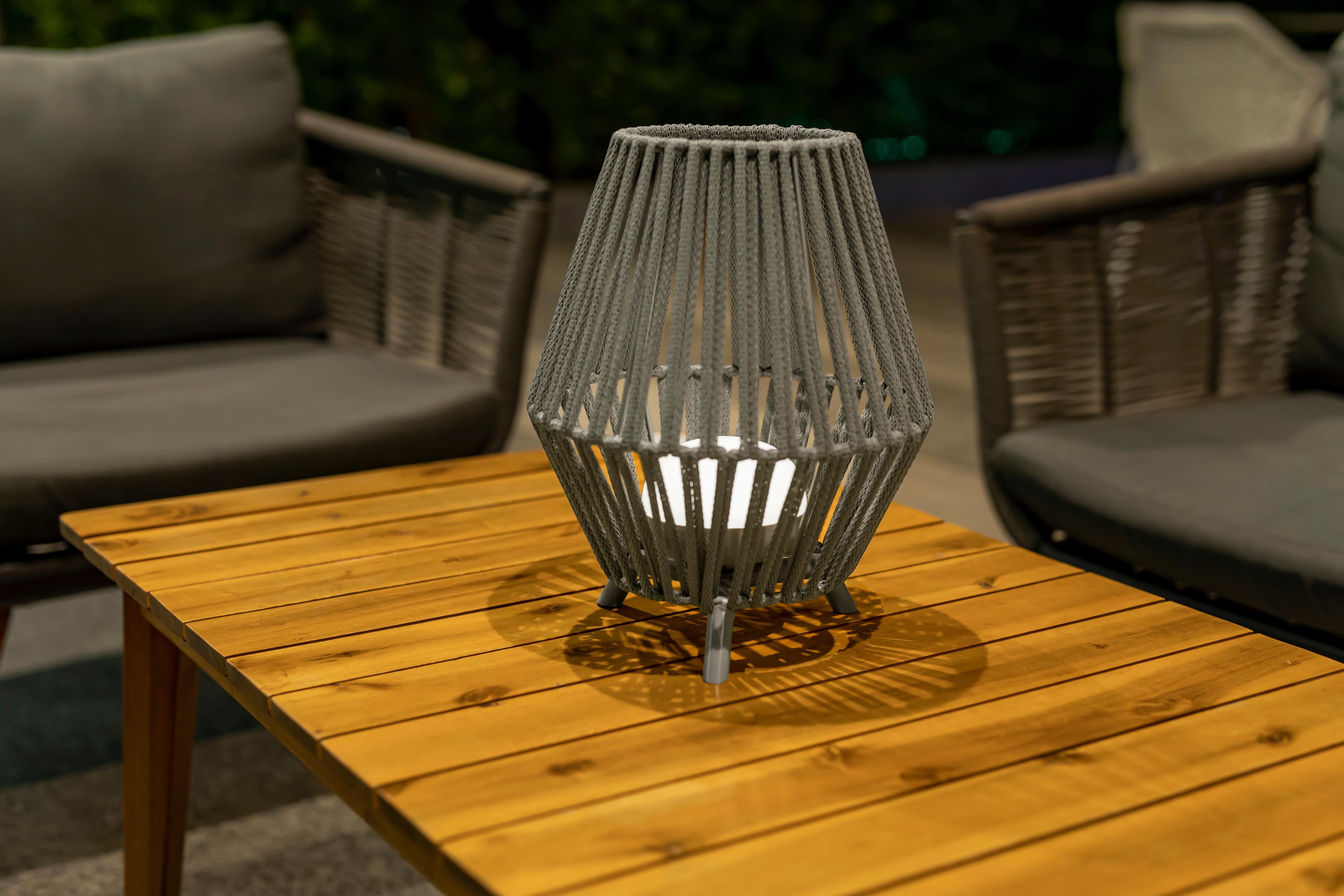 LAMPA ZEWNĘTRZNA LED LUMCNT030SXWLNW CONTA - taupe, Natur, tworzywo sztuczne (25.5/32.5/25.5cm) - Newgarden