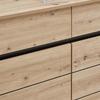 KOMMODE ARRAN - Schwarz/Eiche Artisan, MODERN, Holzwerkstoff (106/90/40cm) - Mömax