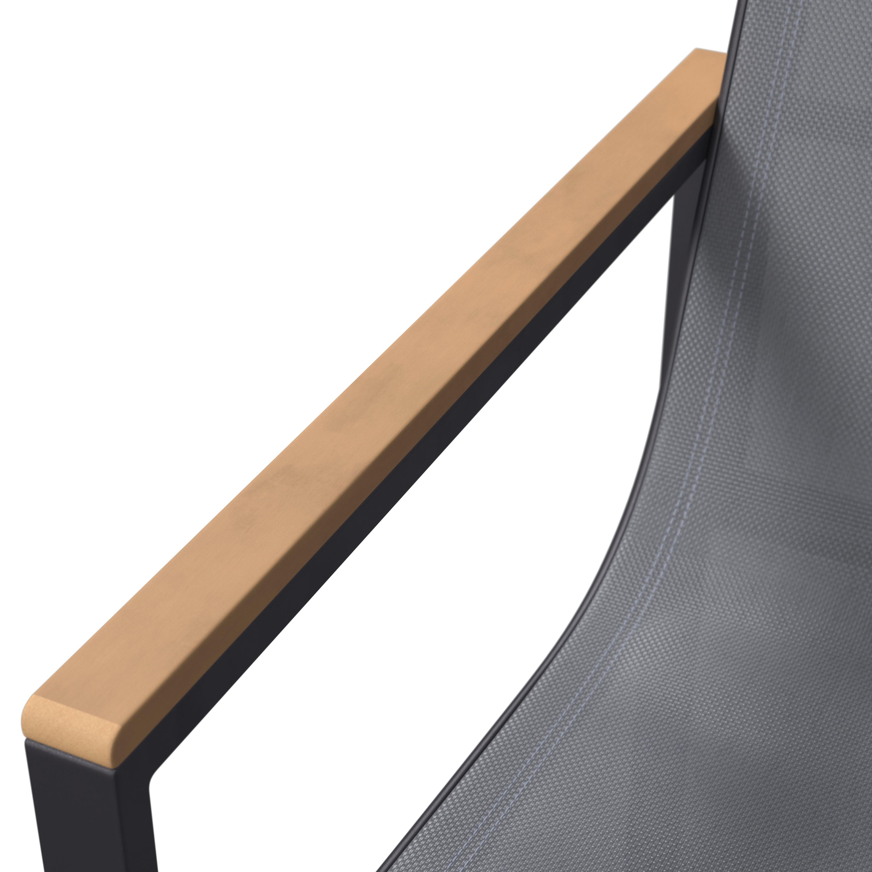 TRÄDGÅRDSSTOLAR SET MATTEO - grå/svart, Modern, metall/textil (56/86/53cm) - Bessagi Garden