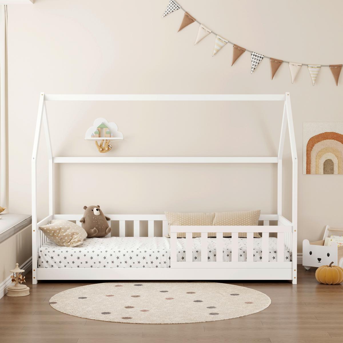 Niski Krevet Kids - bijela, Konvencionalno, drvo (90/200cm) - Mömax
