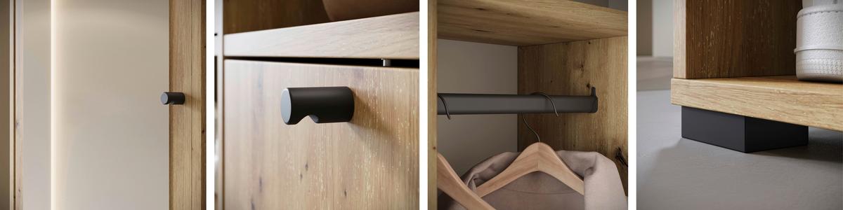 Garderobe Dino ca. 90x190 cm Eiche Artisan - Eiche Artisan, Trend, Holzwerkstoff (90/190/33cm) - MID.YOU