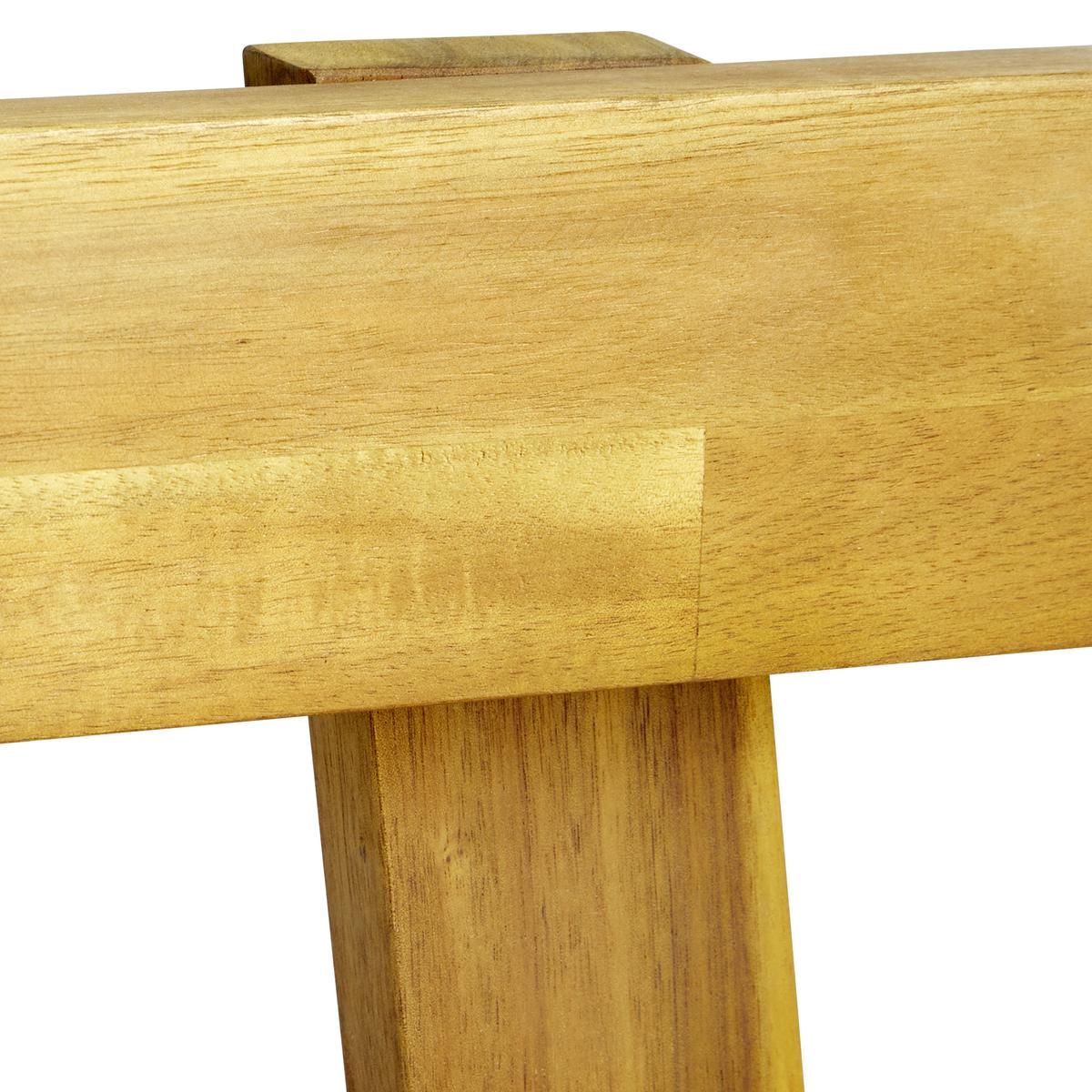 Gartenliege Pia Creme Akazie/Outdoorstoff - Creme/Naturfarben, MODERN, Holz/Textil (143-190/68/75cm) - Bessagi Garden