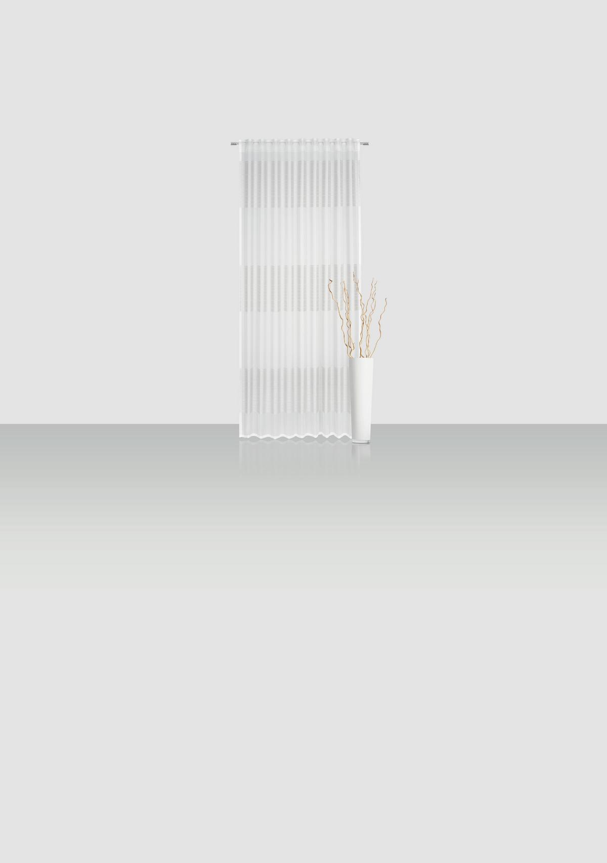 ZASŁONA GOTOWA TORBOLE - kolor srebrny, Basics, tkanina (140/245cm) - Novel