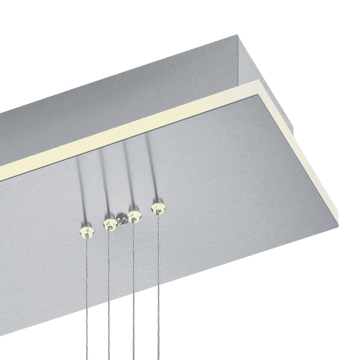 LAMPA WISZĄCA LED 20453/3-92 SAM - niklowy/biały, Konventionell, metal/szkło (110/bis 150cm) - Hell
