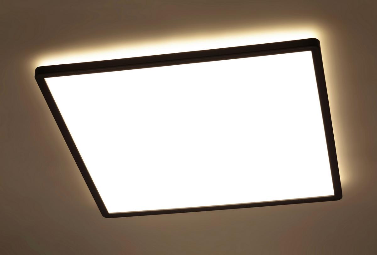 LAMPA SUFITOWA LED GIGA 8 *SBN* - czarny, Basics, tworzywo sztuczne (42/42/2,9cm) - Novel