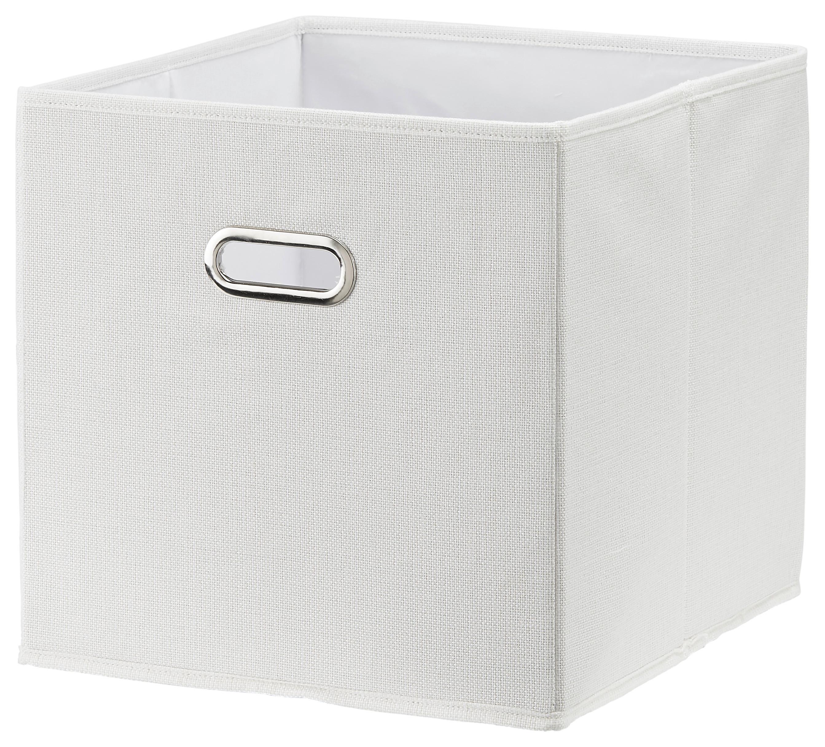 Flatbox Bobby ca. 34l - weiss, Modern, Karton/Textil (33/32/33cm) - Premium Living