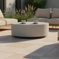 Loungetisch Rome Faserbeton Grau - Grau, MODERN, Stein (102/102/36cm) - Gardenson