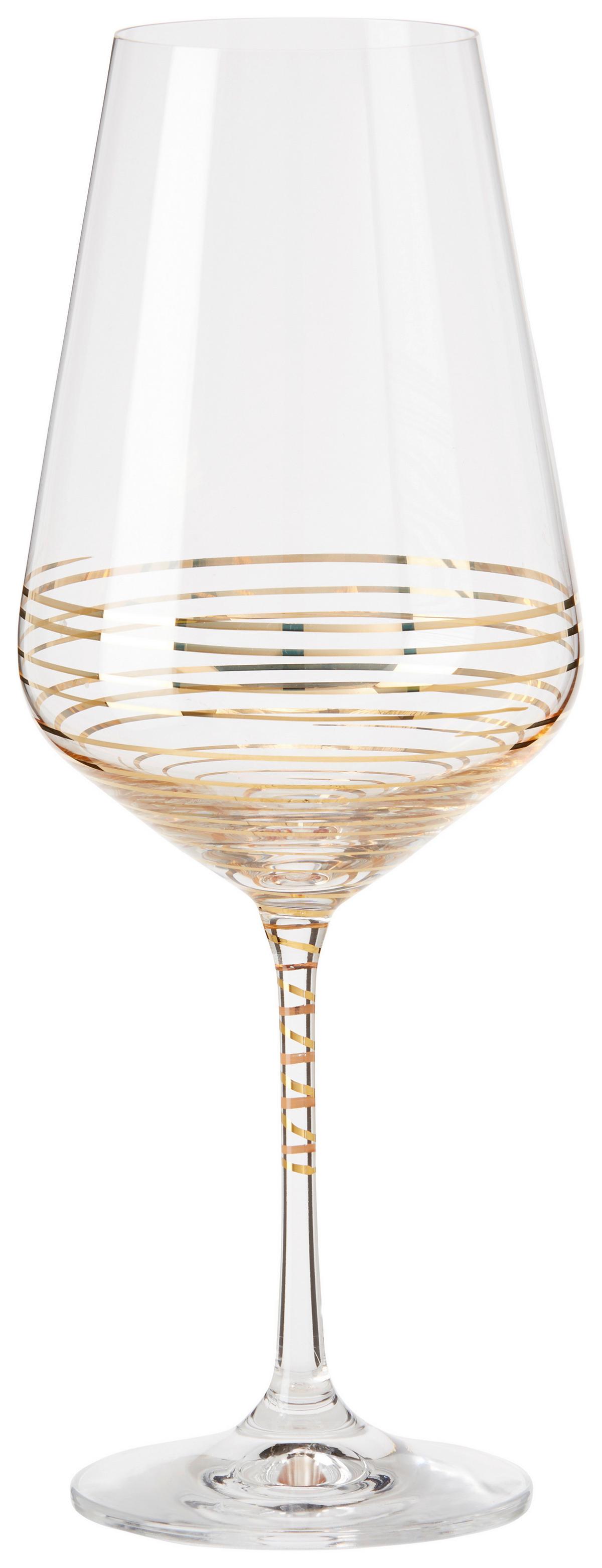 Gläserset Aurelio Klar/Goldfarben 8-teilig - Klar/Goldfarben, KONVENTIONELL, Glas (450 + 200ml) - Bohemia