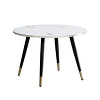 Klubska Miza Marble, Videz Marmorja - zlate barve/črna, Design, kovina/leseni material (60/41cm) - MID.YOU