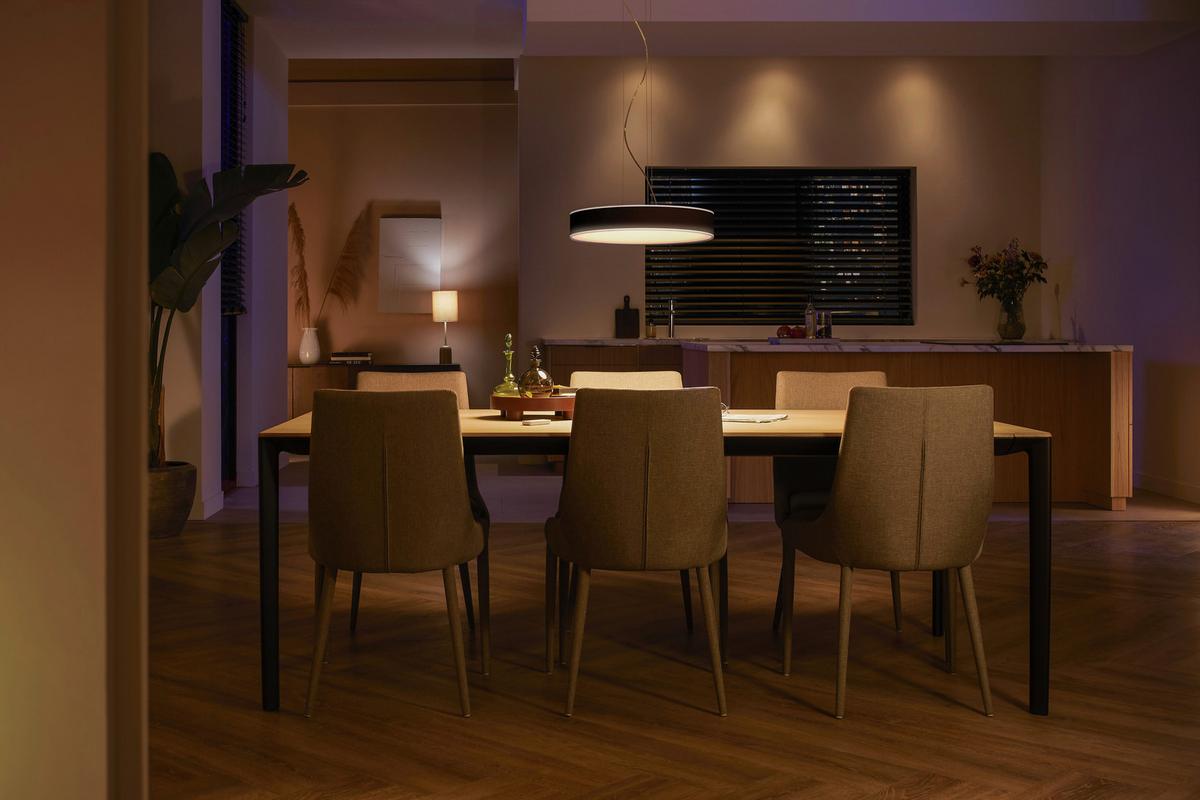 LAMPA WISZĄCA LED HUE ENRAVE PENDANT BLACK - czarny, Design, metal (42,5/12,9cm) - Philips HUE