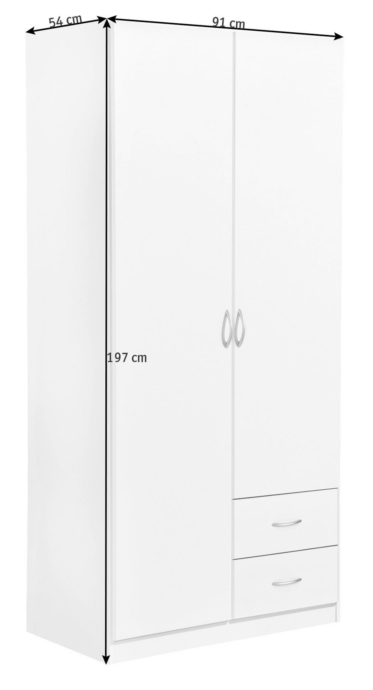 Omara S Klasičnimi Vrati Case, Siva - srebrne barve/siva, Konvencionalno, umetna masa/leseni material (91/197/54cm) - Boxxx