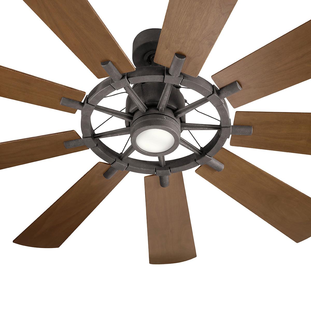 Stropni Ventilator Klf-Gentry-65-Wz - boje oraha/boje cinka, Basics, staklo/drvo (165/42cm)