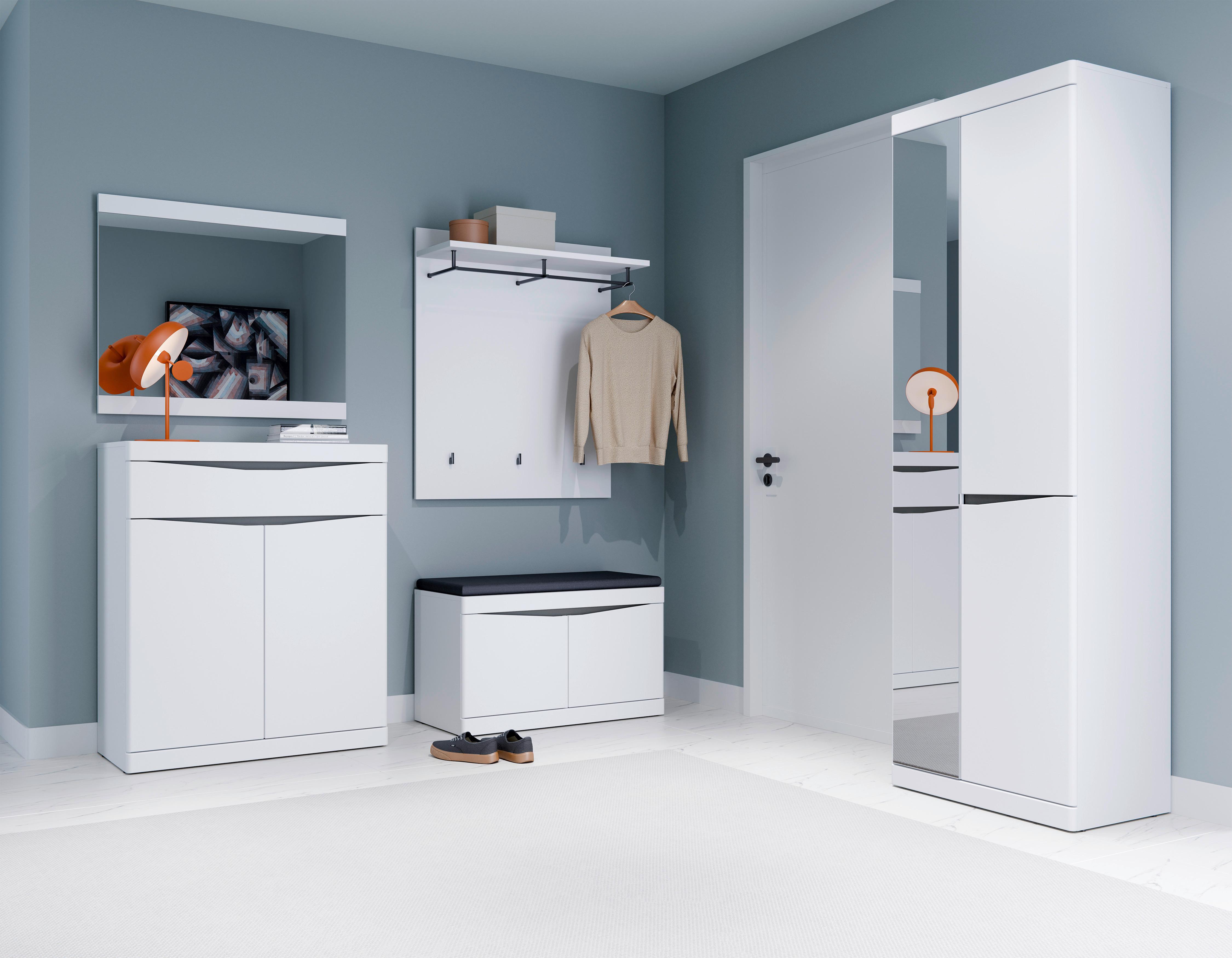 Ogledalo Turino Neo - bijela, Moderno, staklo/drvni materijal (86/72/2,2cm) - Modern Living