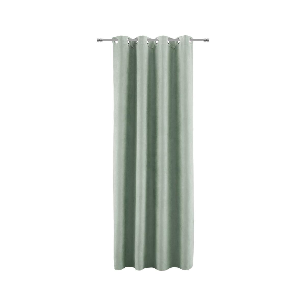 Ringlis Készfüggöny Velours 140/245 - zöld, Konventionell, textil (140/245cm) - Modern Living