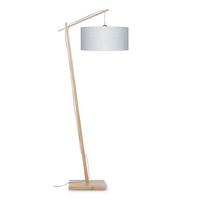 Stoječa Svetilka Andes, Svetlo Siva, Bambus - naravne barve/svetlo siva, Design, tekstil/les (70/176cm) - Good & Mojo