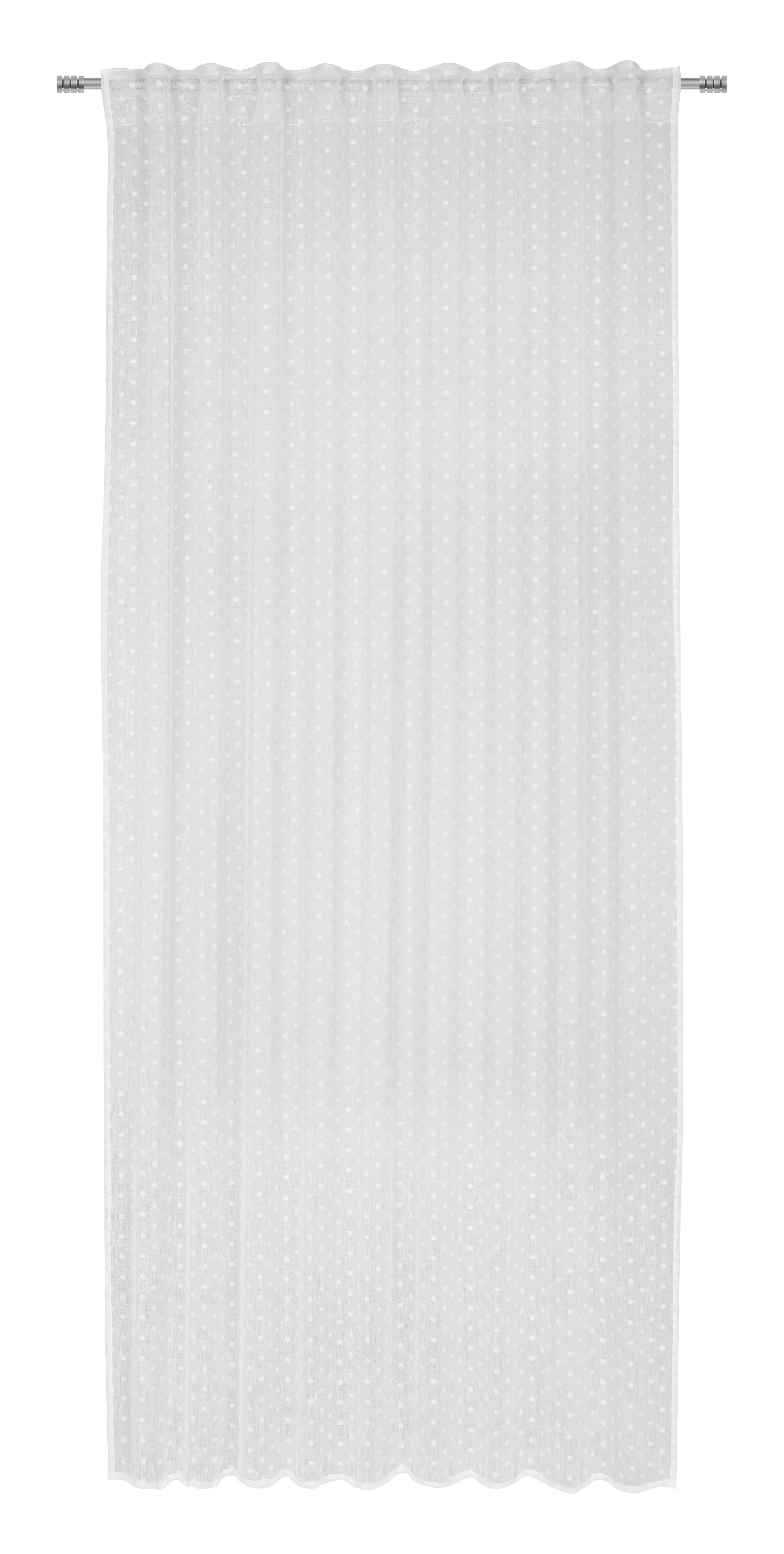 Fertigvorhang Sherly in Weiß ca. 140x245cm - Weiß, KONVENTIONELL, Textil (140/245cm) - Modern Living