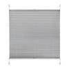 Plissee Solid Crash Silber ca. 75x130cm - Grau, Basics, Textil (75/130cm)
