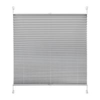 Plissee Solid Crash Silber ohne Bohren/verspannt - Grau, Basics, Textil (75/130cm)