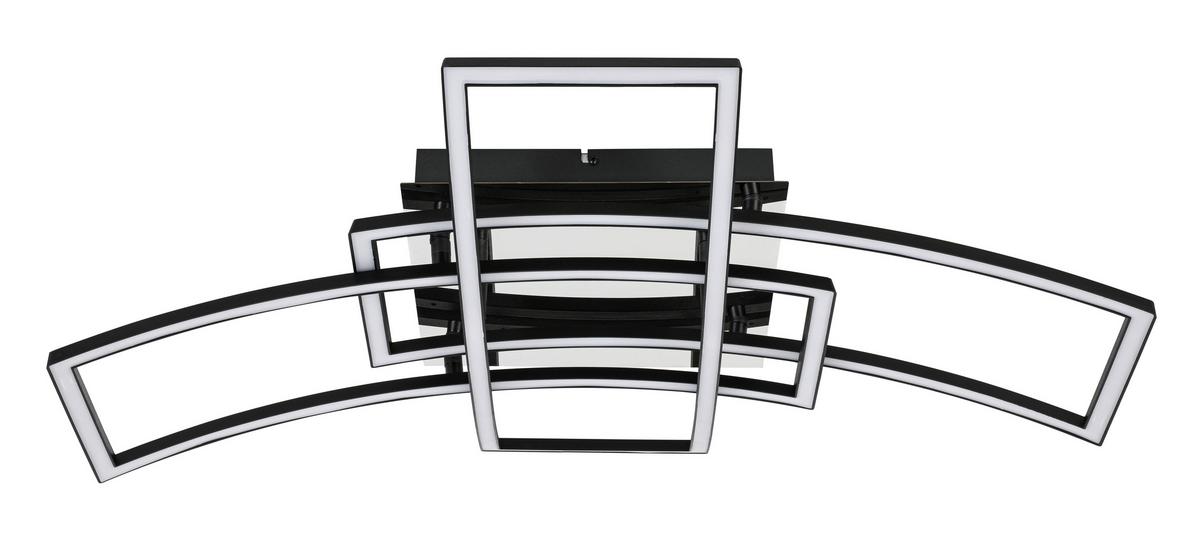 Led-deckenleuchte Enikö Schwarz/chromfarben Max. 42 W - barve kroma/črna, Moderno, kovina/umetna masa (59/81/16cm) - Mömax