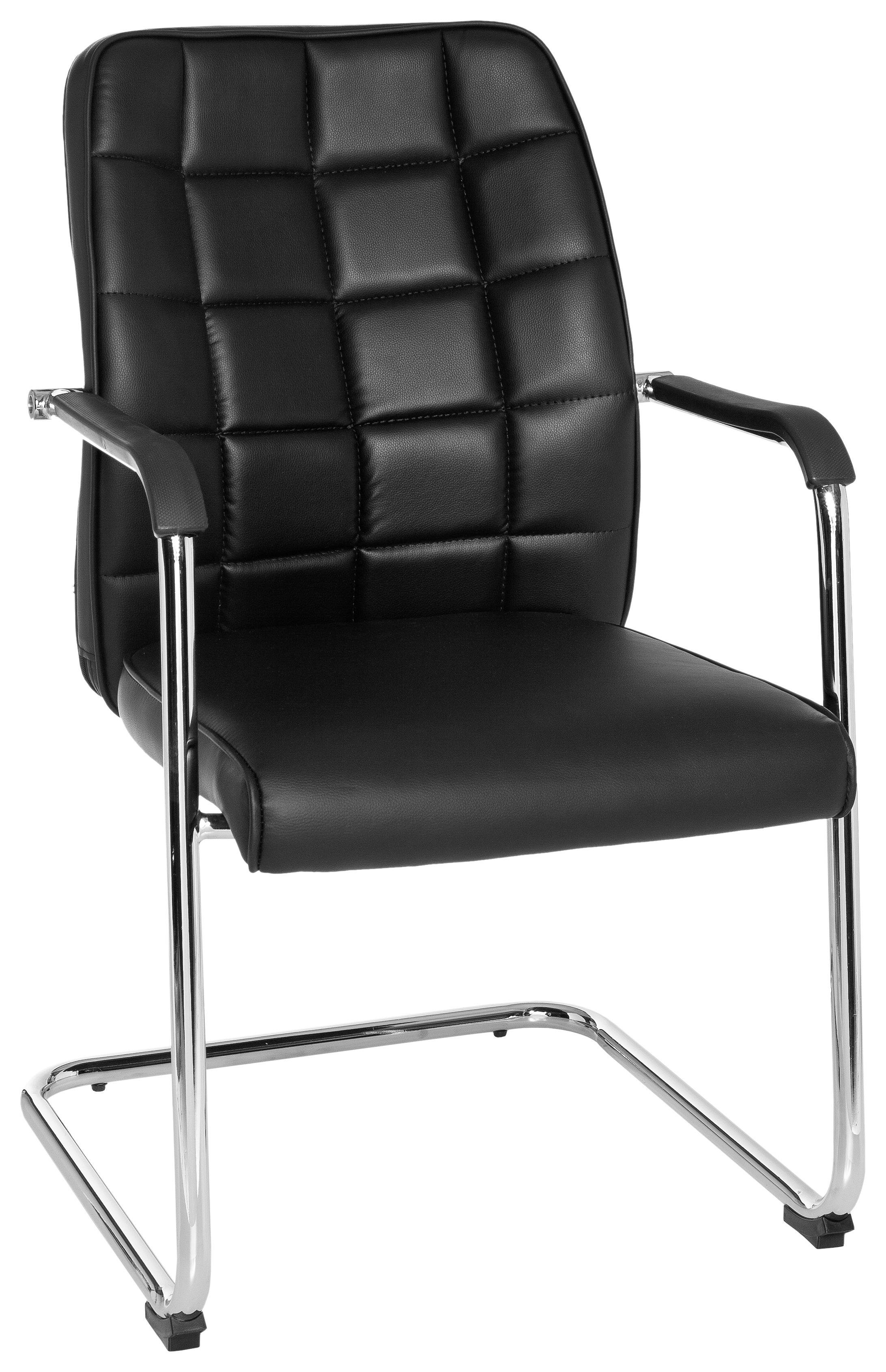 Konferenčni Stol Flexo V, Črna - barve kroma/črna, Moderno, kovina/umetna masa (55/94/43cm) - MID.YOU