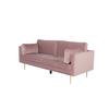3-Sitzer-Sofa Boom Pink - Pink/Goldfarben, MODERN, Textil/Metall (203/84/90cm) - Livetastic