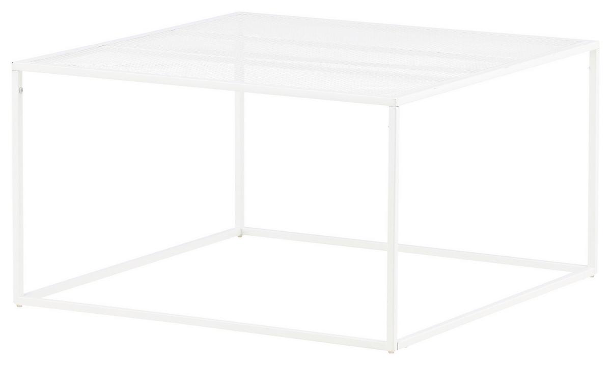 COUCHTISCH NETZ - Weiß, Design, Metall (80/80/45cm) - Livetastic