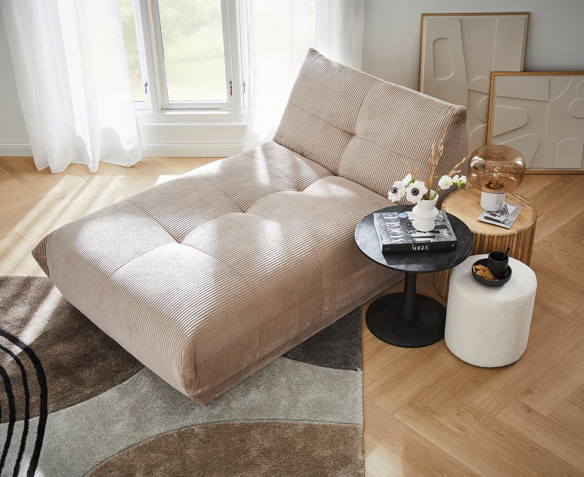 Modul Sofa Giselle Ottomane Taupe - Taupe, Trend, Textil (105/80/185cm) - Livetastic