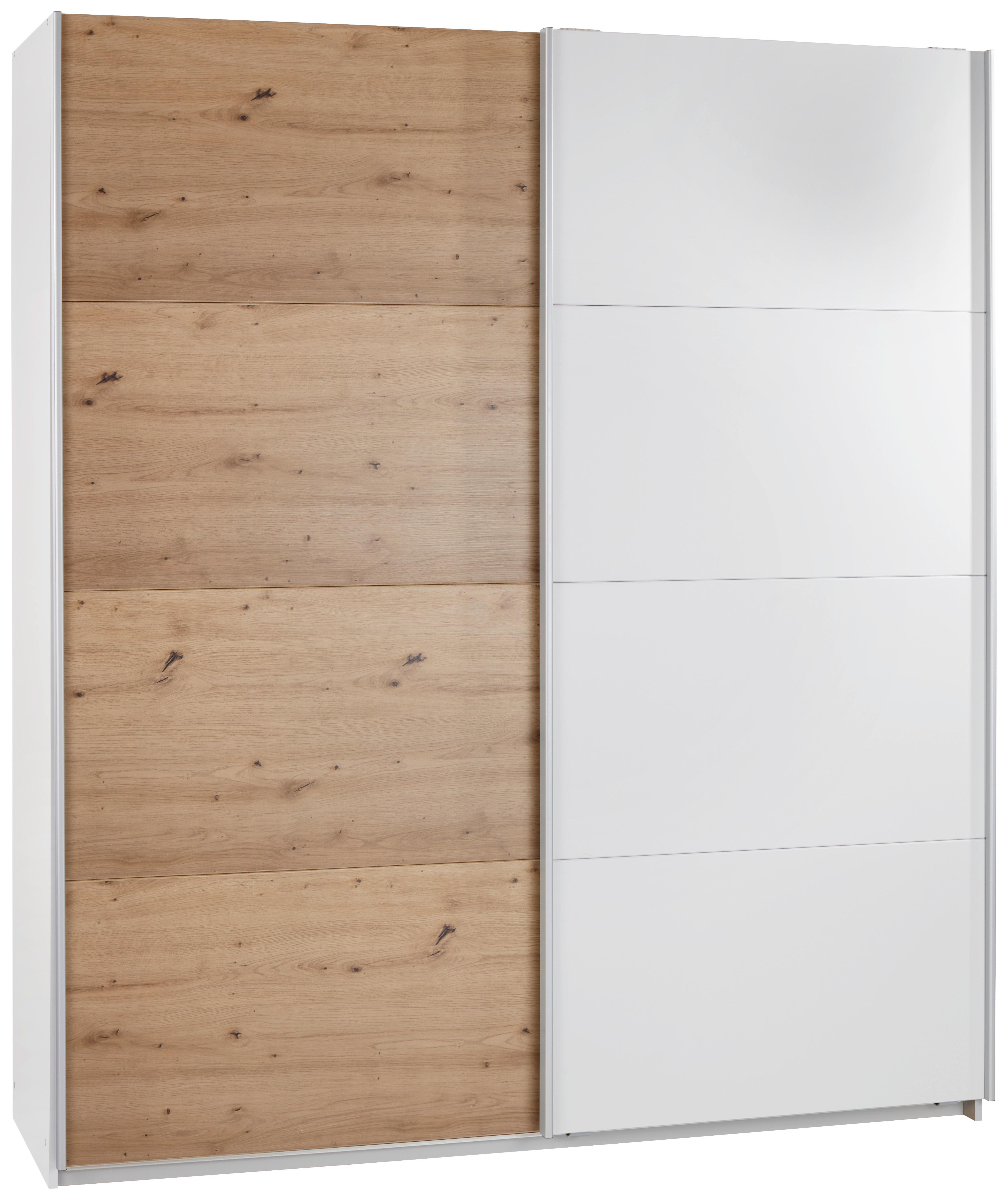 Ormar S Kliznim Vratima Feldkirch - siva/boje hrasta, Moderno, drvni materijal/metal (181/210/62cm) - Modern Living