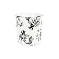 Kaffeebecher Shiva aus Porzellan ca. 300ml - Schwarz/Weiß, LIFESTYLE, Keramik (8,4/9,2cm) - Mömax