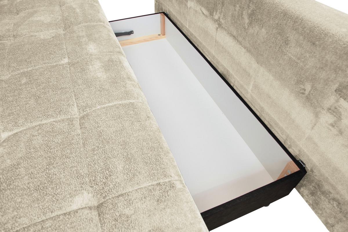 Canapea extensibila PERLA - crem, Konventionell, textil (203/94/96cm)