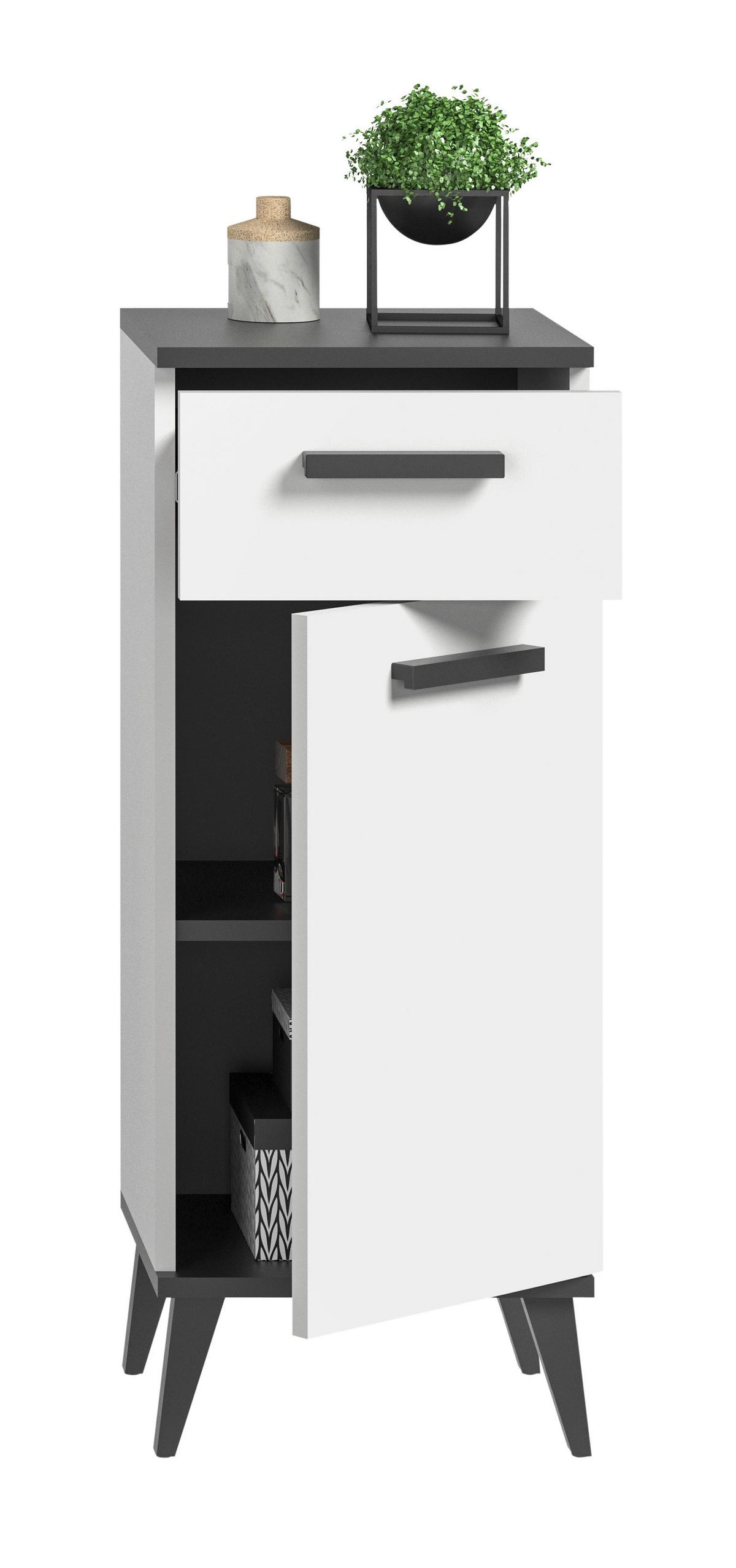 UNTERSCHRANK ROCKET - Weiß/Grau, MODERN, Holzwerkstoff/Kunststoff (34/87/31cm) - MID.YOU