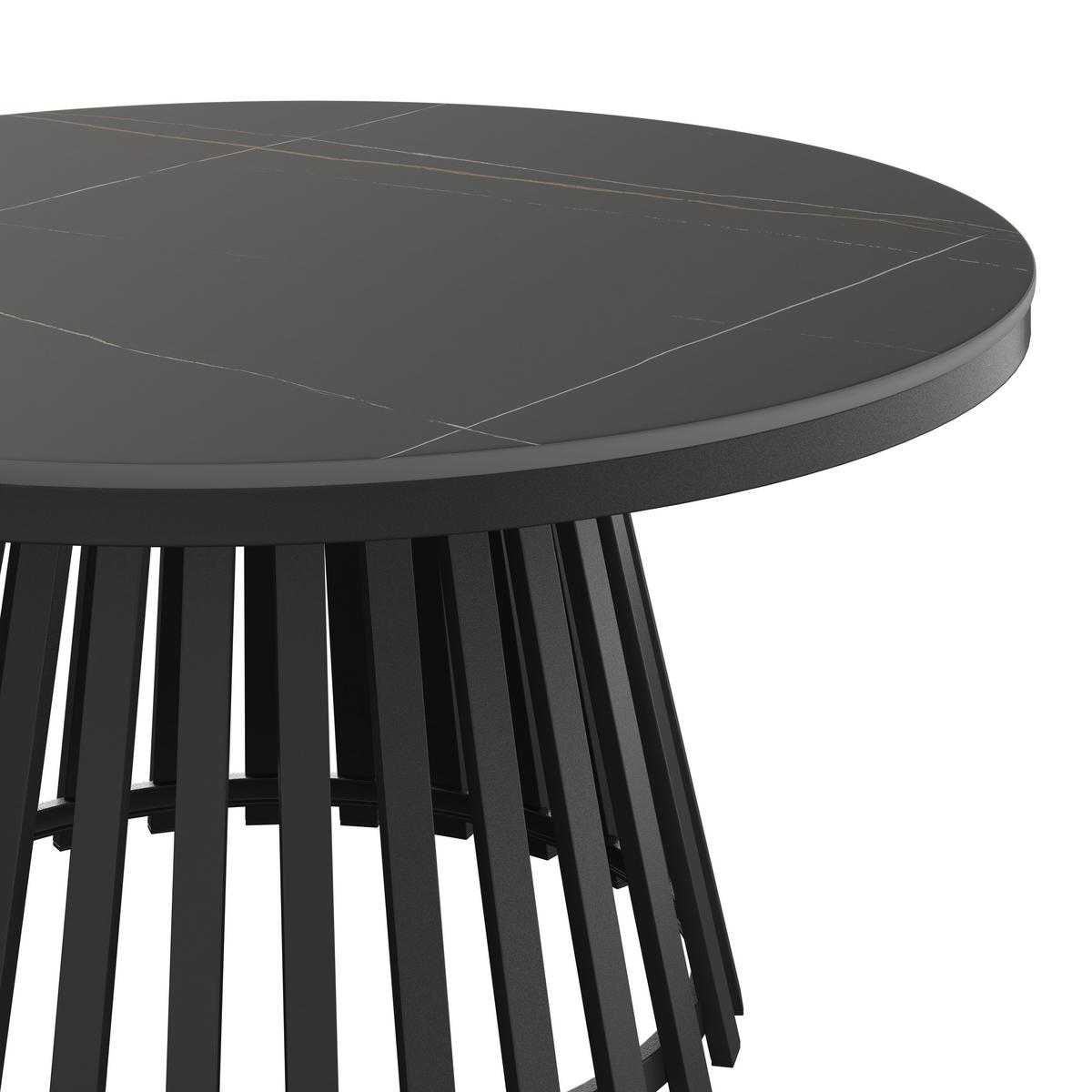 Couchtisch Pela Schwarz MDF - Schwarz, MODERN, Holzwerkstoff/Stein (90/90/45cm) - Bessagi Home