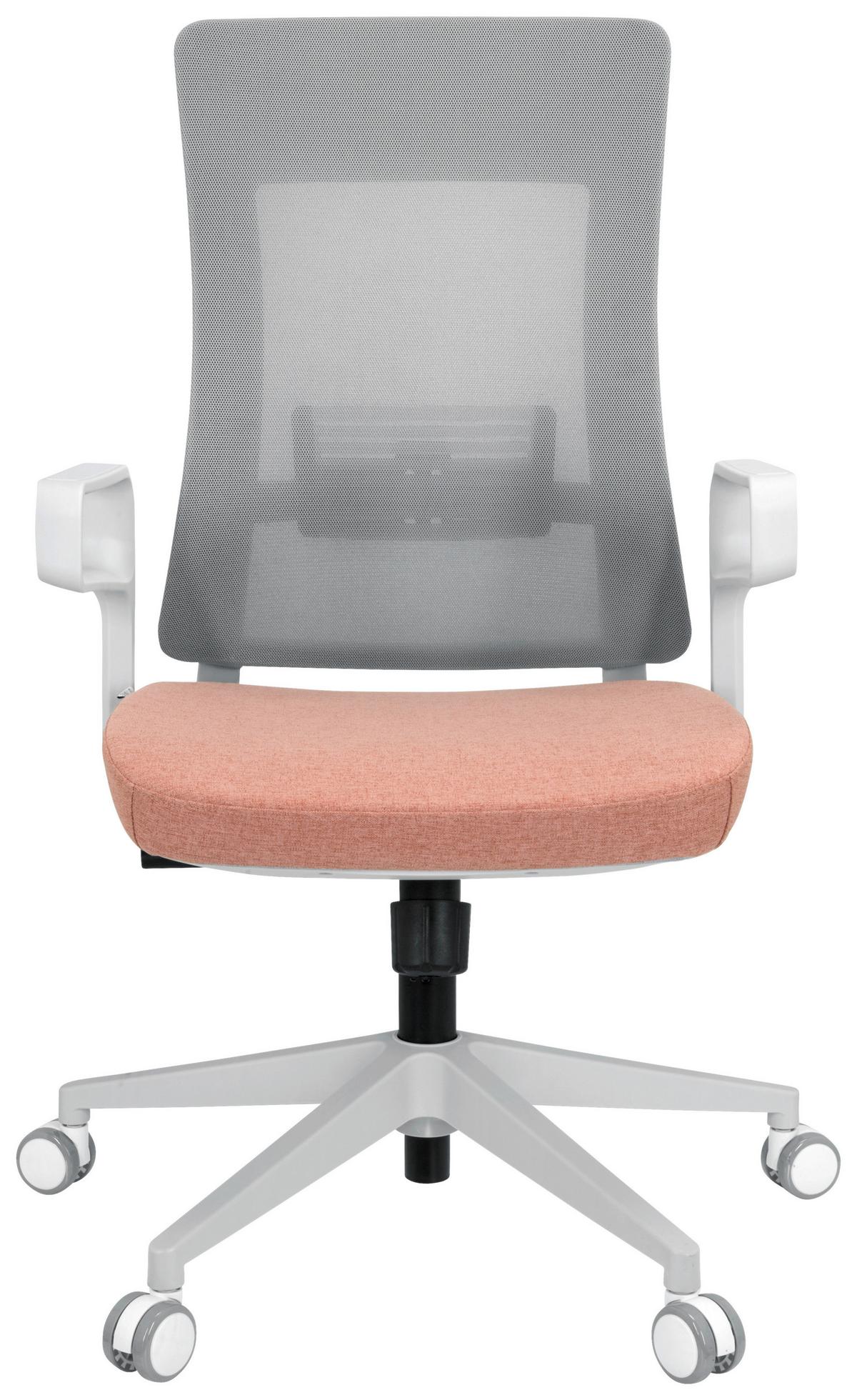Pisarniški Stol Comfio Wm, Siva, Roza - roza/siva, Basics, umetna masa/tekstil (58/104/59cm) - MID.YOU