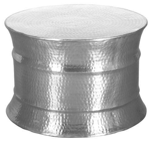 Couchtisch "WL5.463" , Ø ca. 60 cm, silber - Silberfarben, LIFESTYLE, Metall (62/62/41cm) - MID.YOU