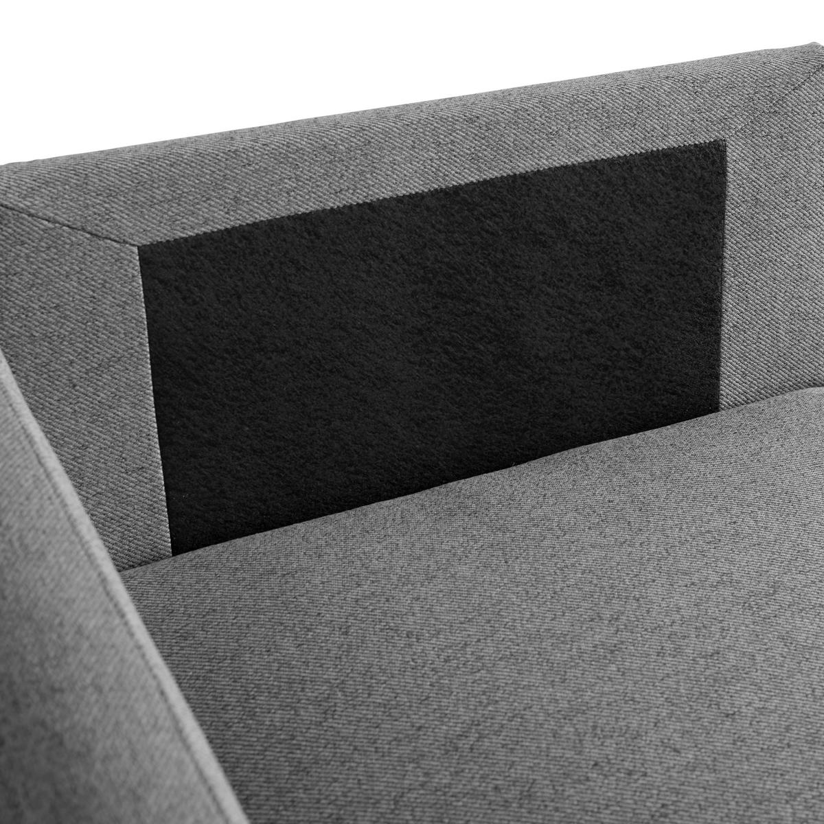 Wohnlandschaft Bergen Grau - Hellgrau/Schwarz, MODERN, Holz/Holzwerkstoff (192/82/138cm) - Based